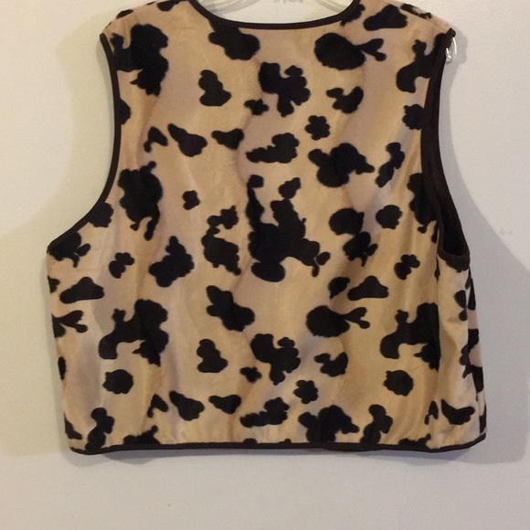 Women’s Brown & Tan Vest zip-Up Sz XL Excel cond❤️ - Picture 4 of 4